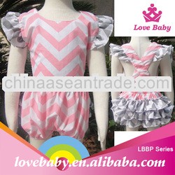Pink chevron cotton knit newborn baby clothing set
