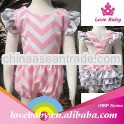 Pink chevron cotton knit newborn baby clothing set