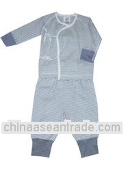 Pure cotton combing material supersoft striped deep blue newborn uderwear baby boy fashion clothes