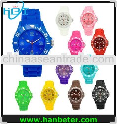 Quartz silicone logo watch for promotional gift