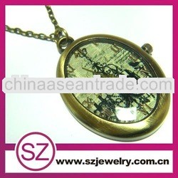SWH0059 vintage pocket watch necklace