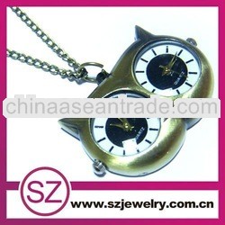 SWH0073 owl vintage watch necklace