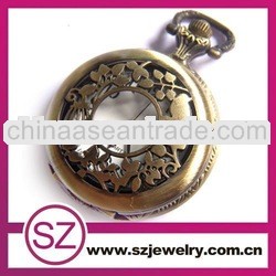 SWH0136 bronze pocket watch necklace