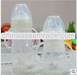 Silicone baby feeding bottle