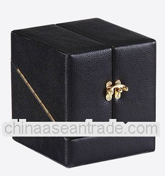 Single Black Leather Watch Winder Box