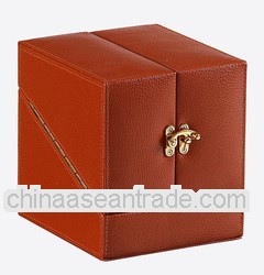 Single Brown Leather Watch Winder Box