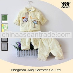 Spring and Autumn infant clothing thin cotton lined garment three-piece baby suit