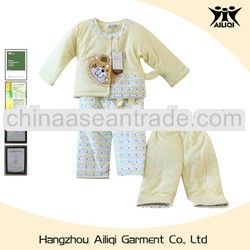 Spring and Autumn thin cotton lined garment baby cloths three-piece baby suit