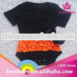 Wholesale plain black cute newborn kids winter rompers