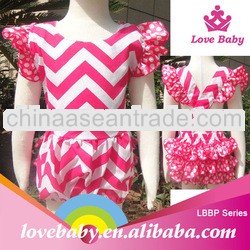 Wholesale red chevron baby girl boutique clothing sets