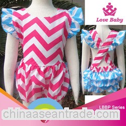 Wholesale red chevron newborn baby romper set