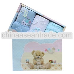 Winter baby clothing new style 100% cotton long sleeve printed toddler baby clothes gift set tc1138