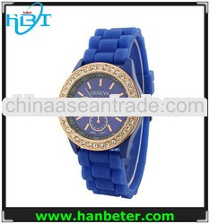 Women men wholesale colorful geneva fashion silicone watch