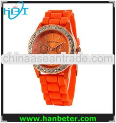 Women men wholesale colorful silicone band ladies watches