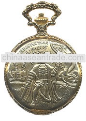 alloy case quartz movt Open Face Pocket Watch