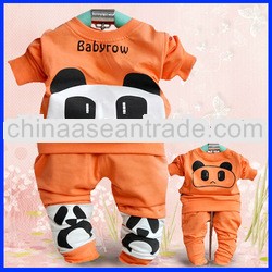 baby clothing wholesale spring autumn cartoon panda print fashion toddler baby clothes set tc5212