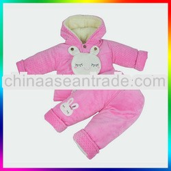 baby girl clothes winter warm cartoon rabbit print little girls outfits tc5242