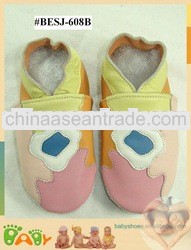beautiful colors leather baby walking shoes