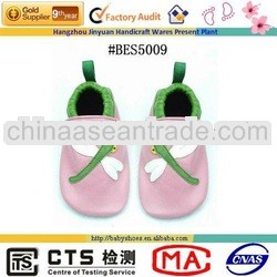 dragon pattern pink leather soft sole baby spring