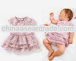 europe design 2pcs suit BABY girl CLOTHINGS sets