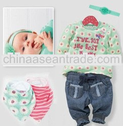 europe fashion 5pcs BABY CLOTHINGs