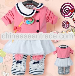 fashion 2pcs BABY CLOTHINGS sets, infant clothings
