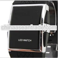 fashion mirror led silicone watch,2012 new silicone led watch,silicone band led watch