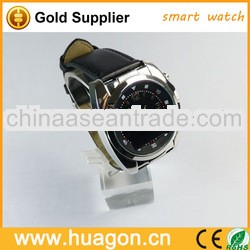 for samsung bluetooth watch with real leather wristband