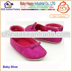 glitter baby leather shoes