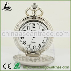 high quality designer customized stainless steel back alloy quartz pocket watch vintage