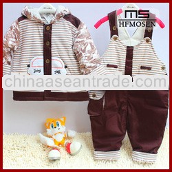 infant clothing car print striped autumn winter overall pant set wholesale baby clothes sets tc5314