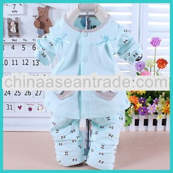 kids clothing spring autumn plain bowknot design cotton cute baby girls clothes tc5241