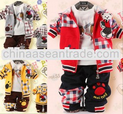 korean winter 3pcs BABY CLOTHINGS sets, infant clothings