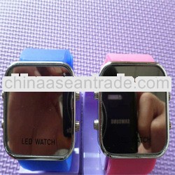 led mirror touch screen watch,silicone touch led watch