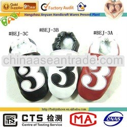 lovely numbers pattern soft sole infant leather shoes