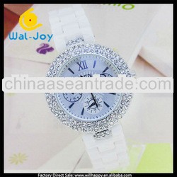 luxury fashion diamonds white ceramic watch for ladies (SW-985)