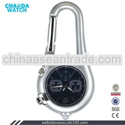 men promotional carabiner clip watch