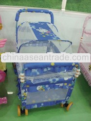 mini blue baby doll iron doll bed