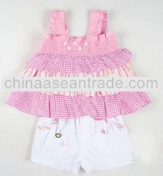 modern 100% cotton baby girl's dress, baby clothing sets