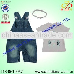 new arrival baby clothes set | tshirt and denim overalls for 3-24M