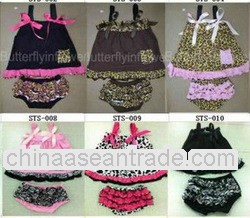 newest baby toddler swing set 2013 girls cotton top and bloomer sets