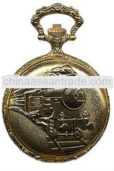pendant antique style Pocket Watch With Train