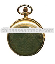 personalize gold case japan quartz movt oem Pocket Watch
