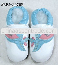 plane pattern soft sole leather baby shoes