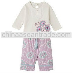 pretty cotton embroidered baby clothing set