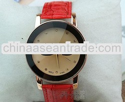 promotion mastache style leather wristband watch,quartz watch