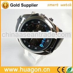 real leather wristband bluetooth cell phone watch