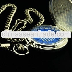 silver pocket skeleton automatic watch