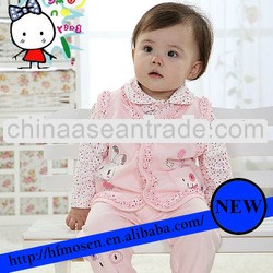 tc5196 newborn baby clothes set rabbit print cotton lovely baby girls clothing