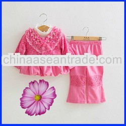 tc5204 baby girls clothes flower pattern long sleeve fashion little girls clothing wholesale